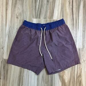 FAIR HARBOR Shorts The Bayberry‎ Blue Purple  Waves Lined Swim Trunks  size XL